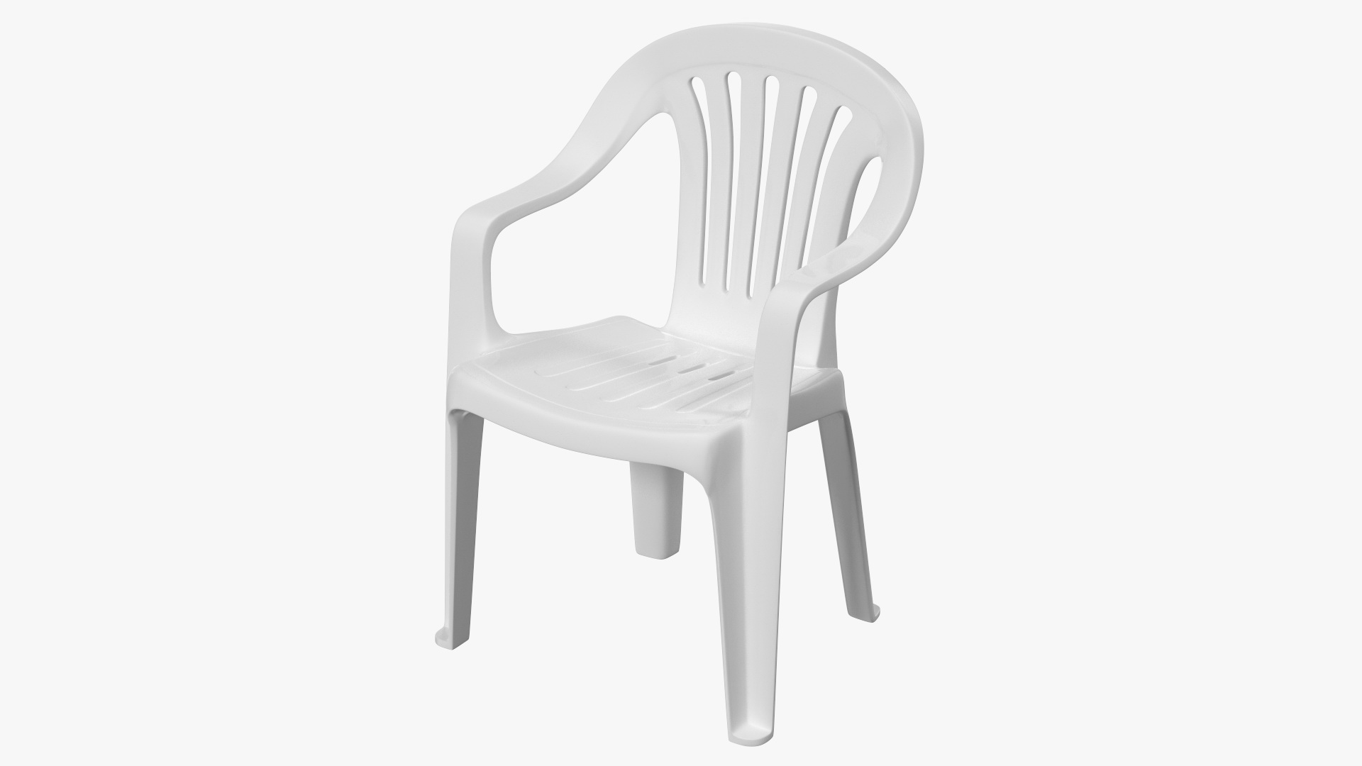Plastic chair white 3D model