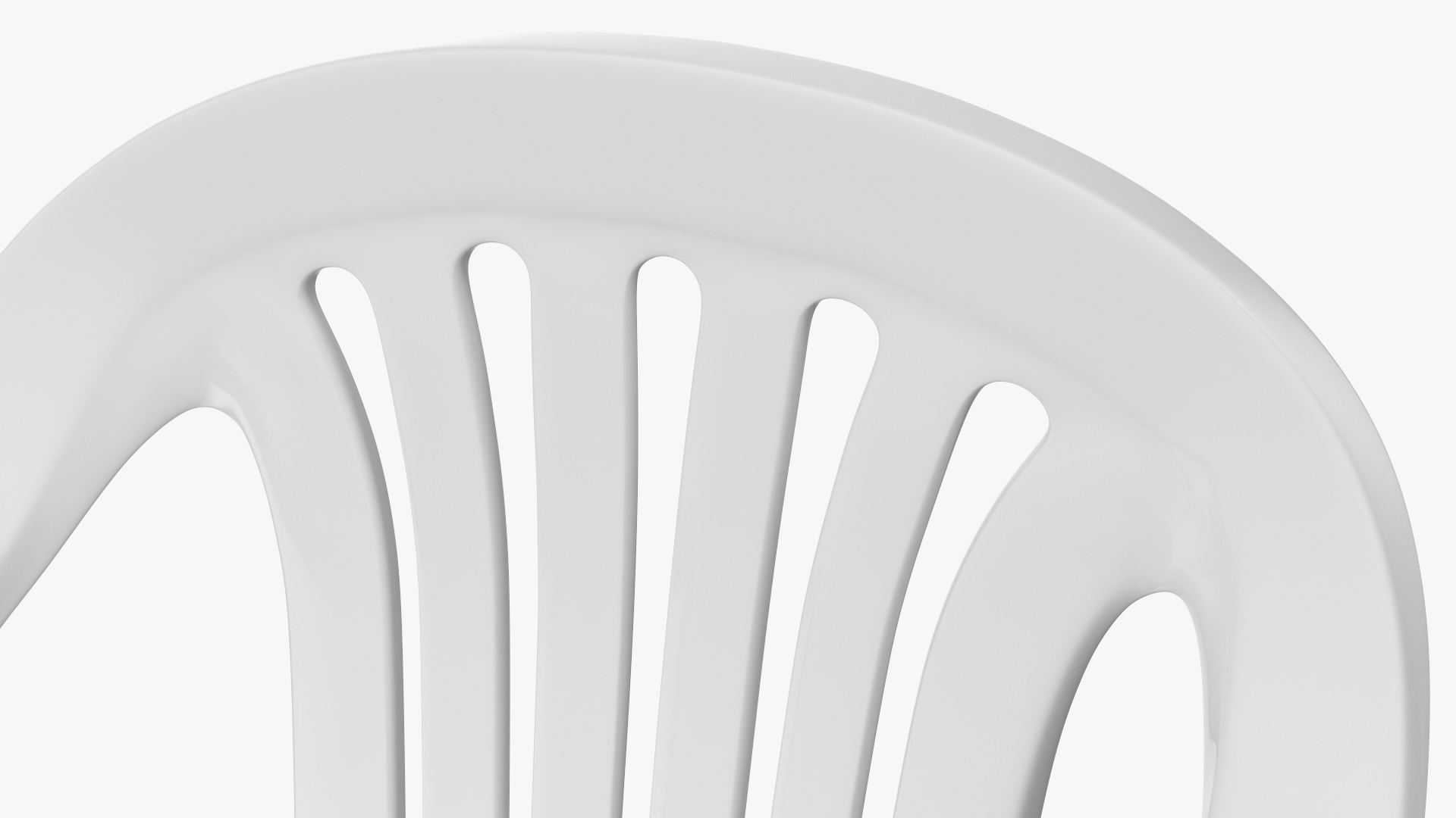 Plastic chair white 3D model