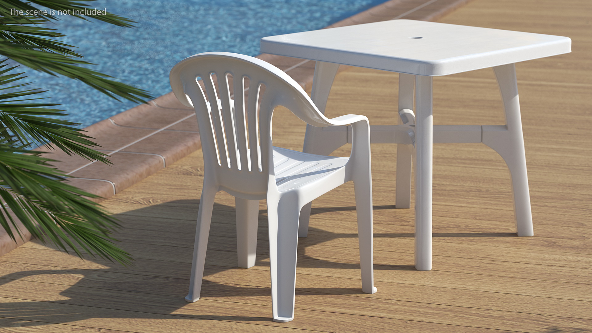 Plastic chair white 3D model