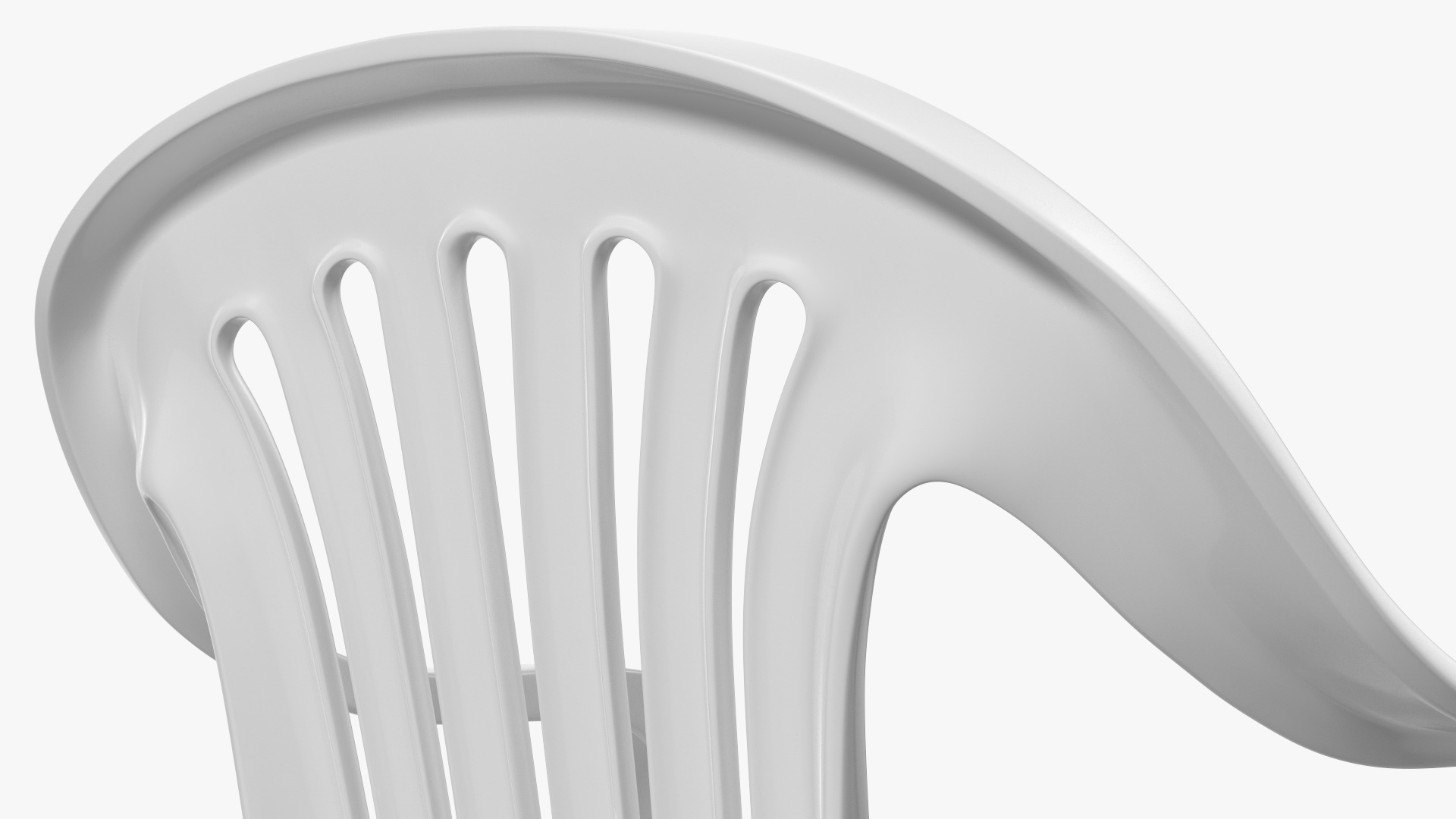 Plastic chair white 3D model