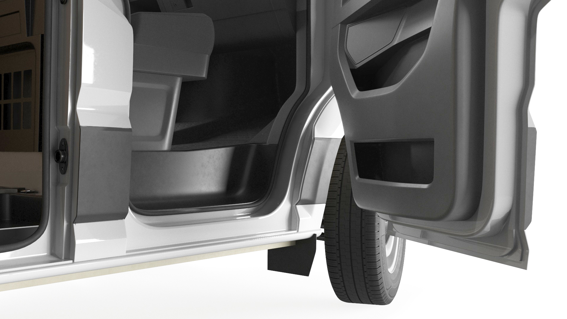 Volkswagen Crafter Van 2024 Long White Color 3D model