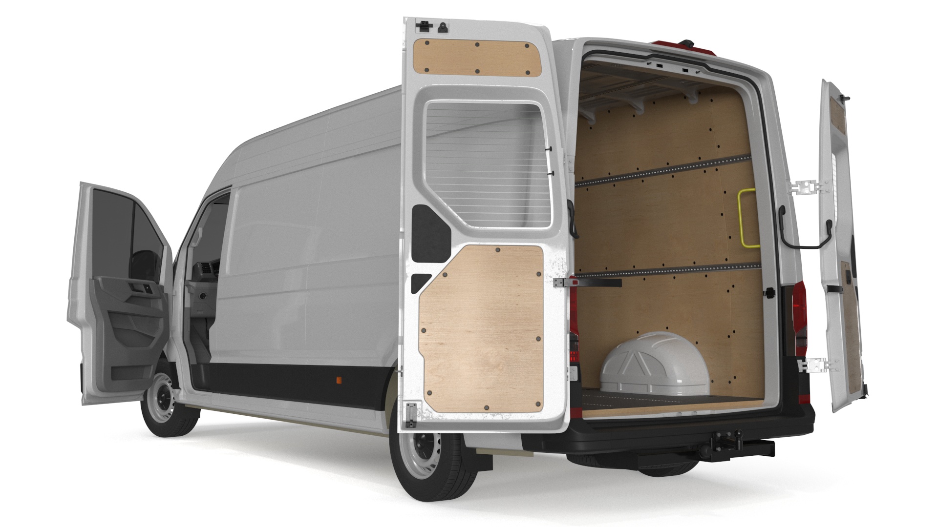 Volkswagen Crafter Van 2024 Long White Color 3D model