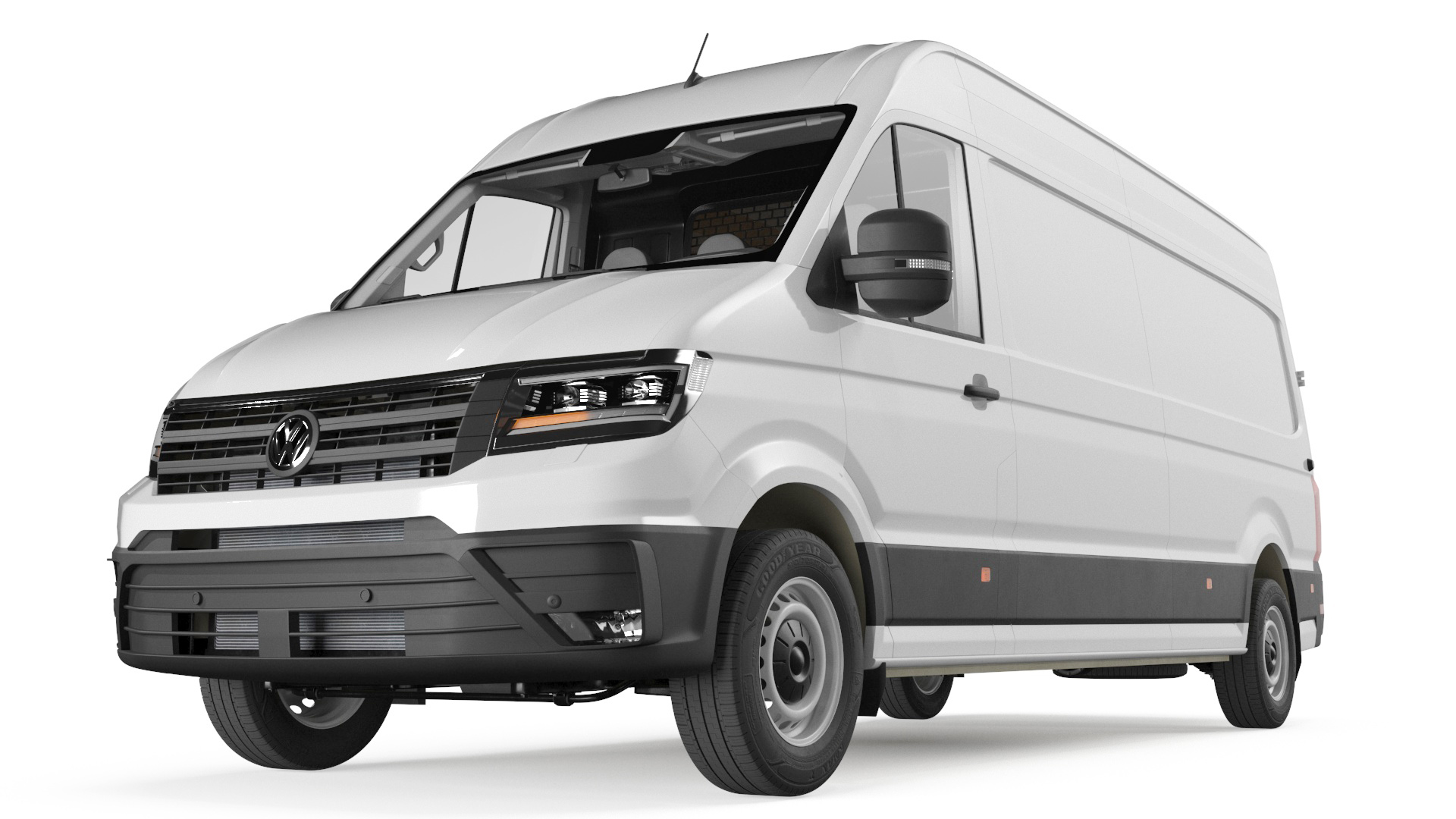 Volkswagen Crafter Van 2024 Long White Color 3D model