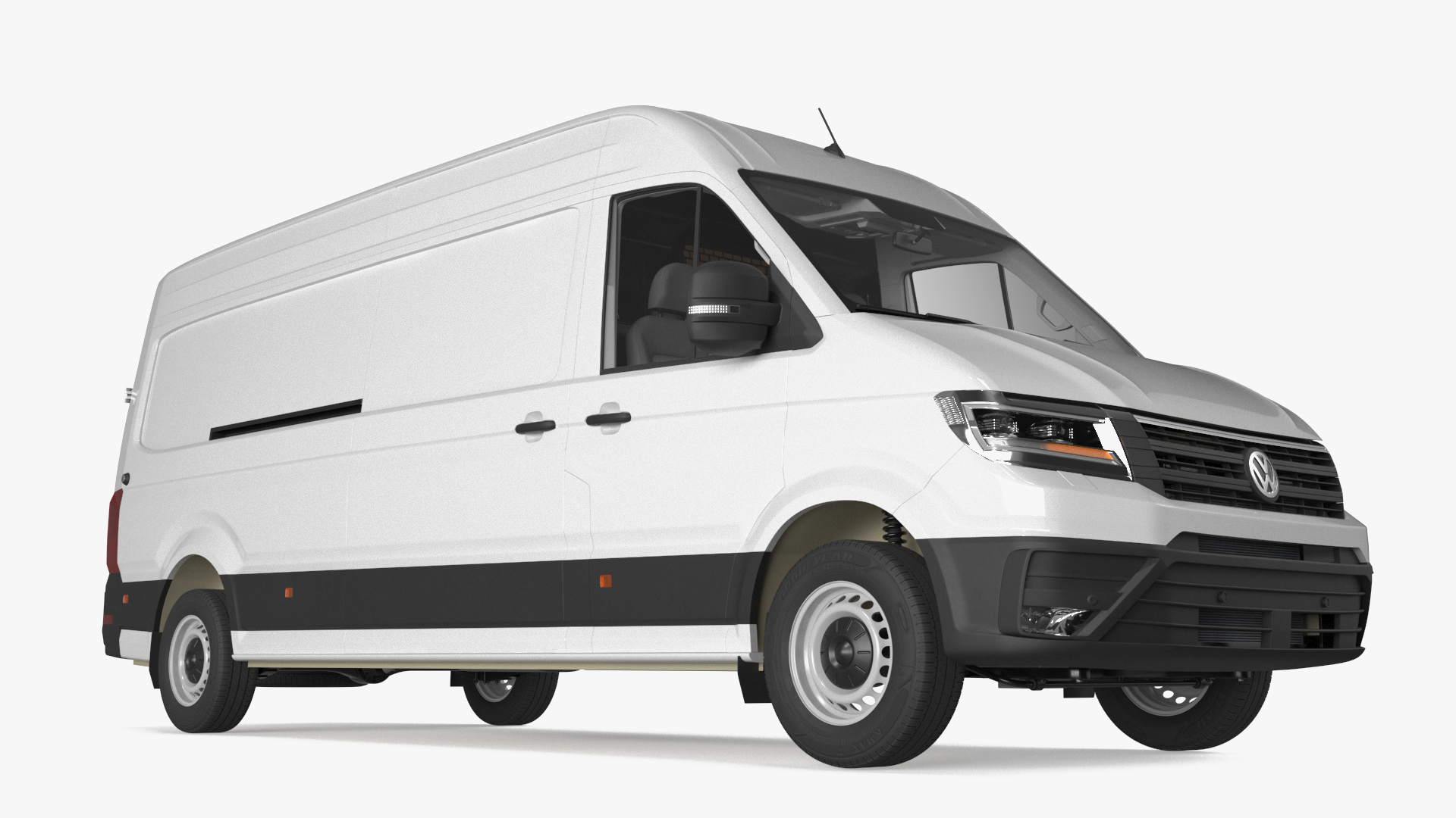 Volkswagen Crafter Van 2024 Long White Color 3D model