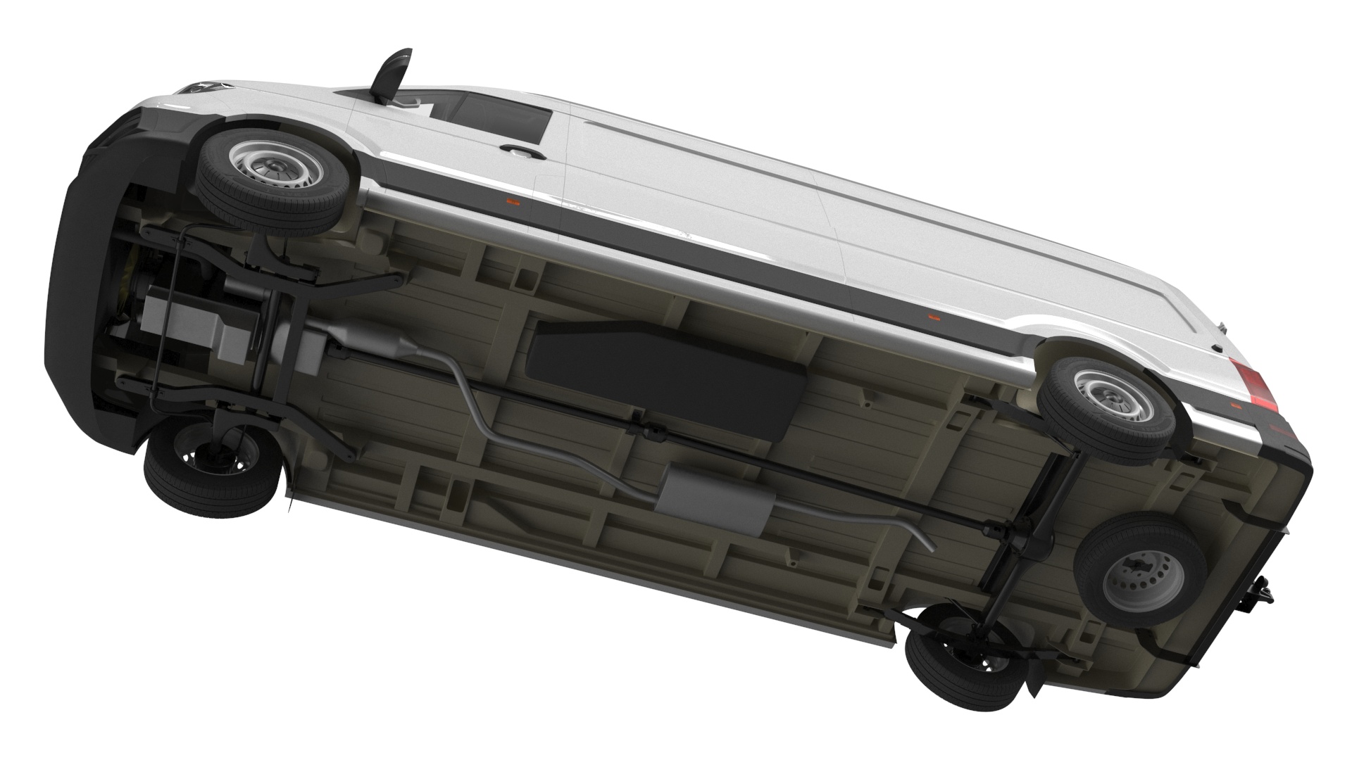 Volkswagen Crafter Van 2024 Long White Color 3D model