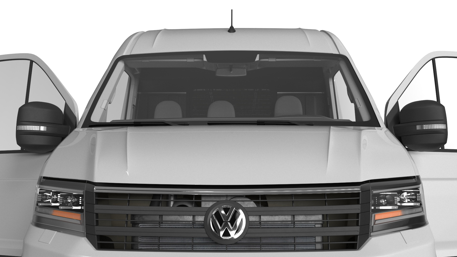 Volkswagen Crafter Van 2024 Long White Color 3D model