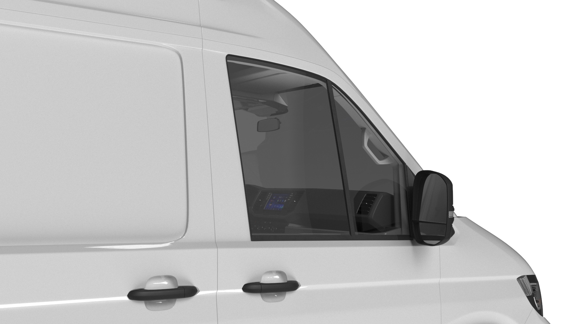 Volkswagen Crafter Van 2024 Long White Color 3D model