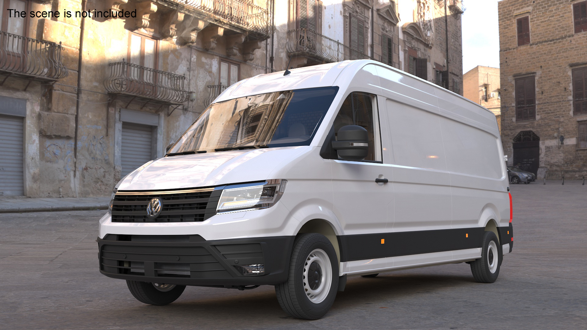 Volkswagen Crafter Van 2024 Long White Color 3D model