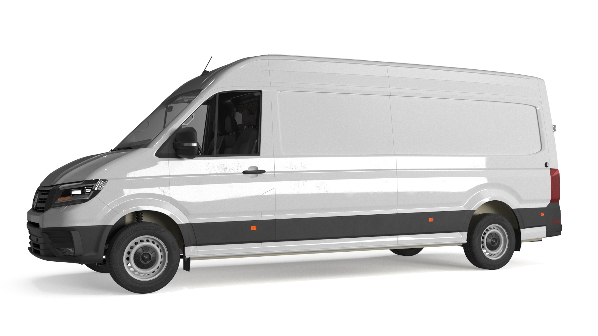 Volkswagen Crafter Van 2024 Long White Color 3D model