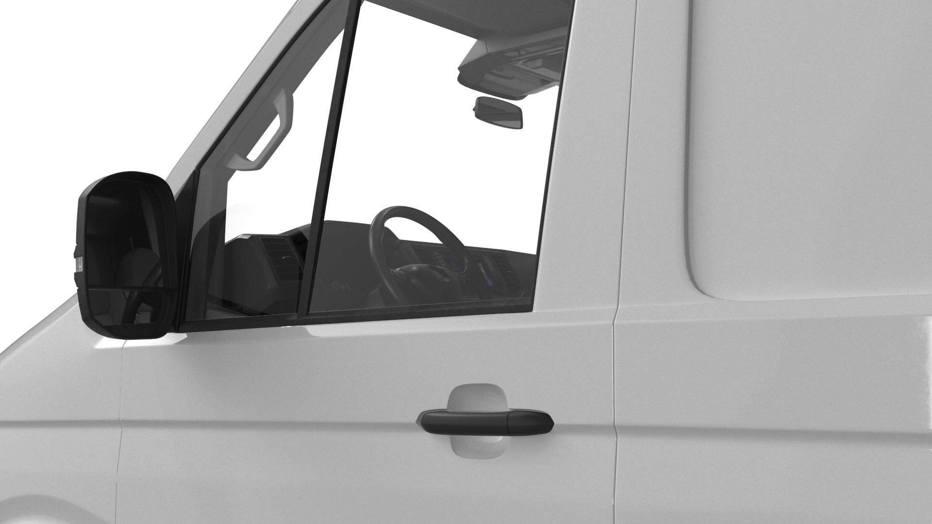 Volkswagen Crafter Van 2024 Long White Color 3D model