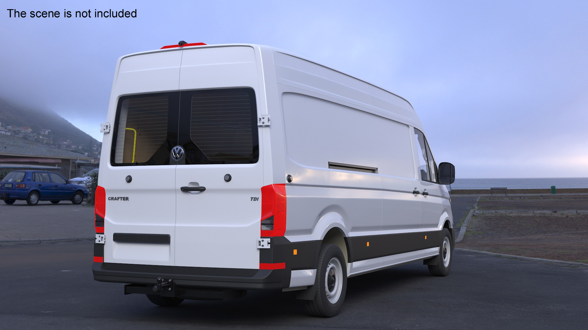 Volkswagen Crafter Van 2024 Long White Color 3D model