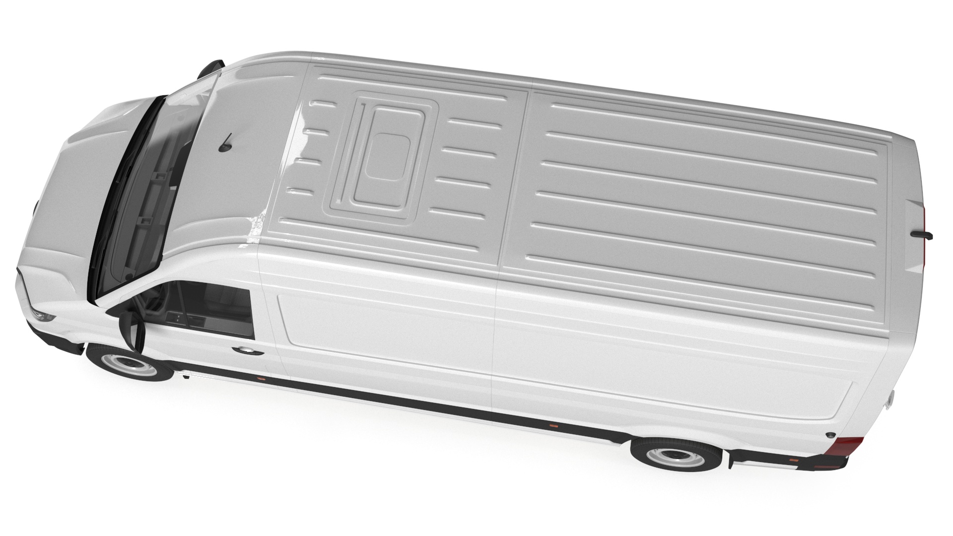 Volkswagen Crafter Van 2024 Long White Color 3D model