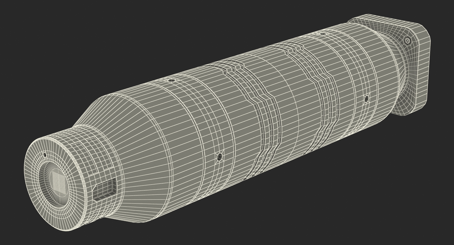 Sci Fi Anodized Piston 5 3D model