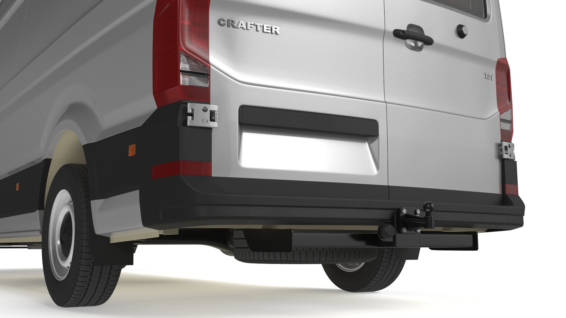 3D Volkswagen Crafter Van 2024 Long Silver Metallic model