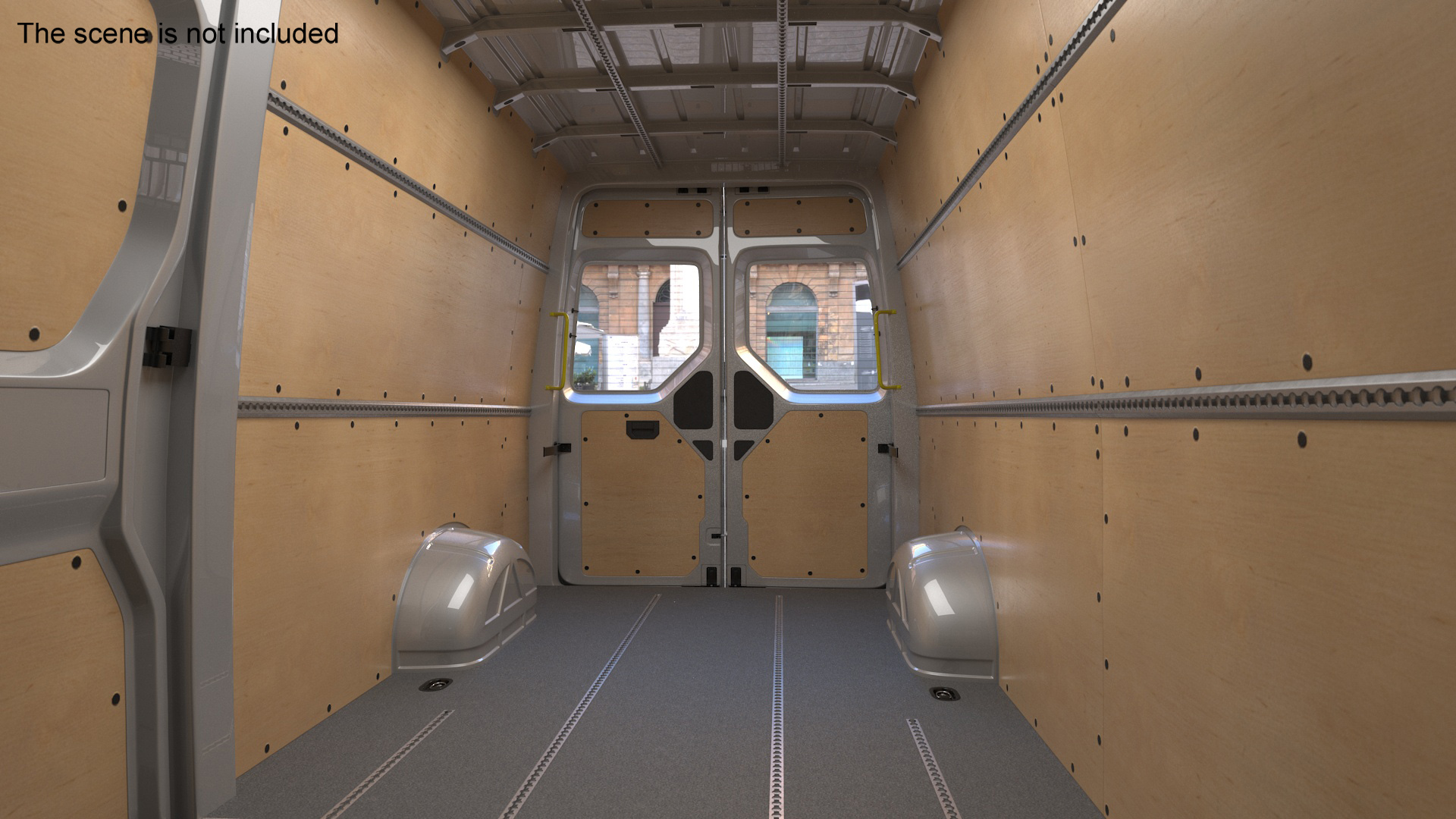 3D Volkswagen Crafter Van 2024 Long Silver Metallic model
