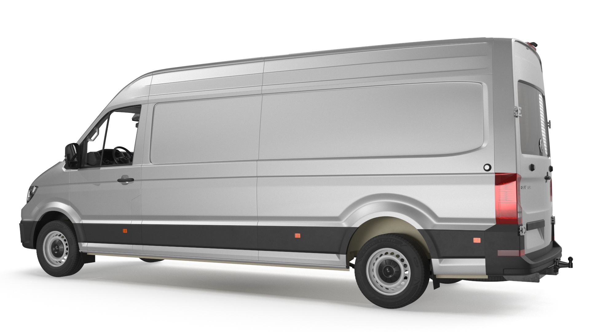 3D Volkswagen Crafter Van 2024 Long Silver Metallic model