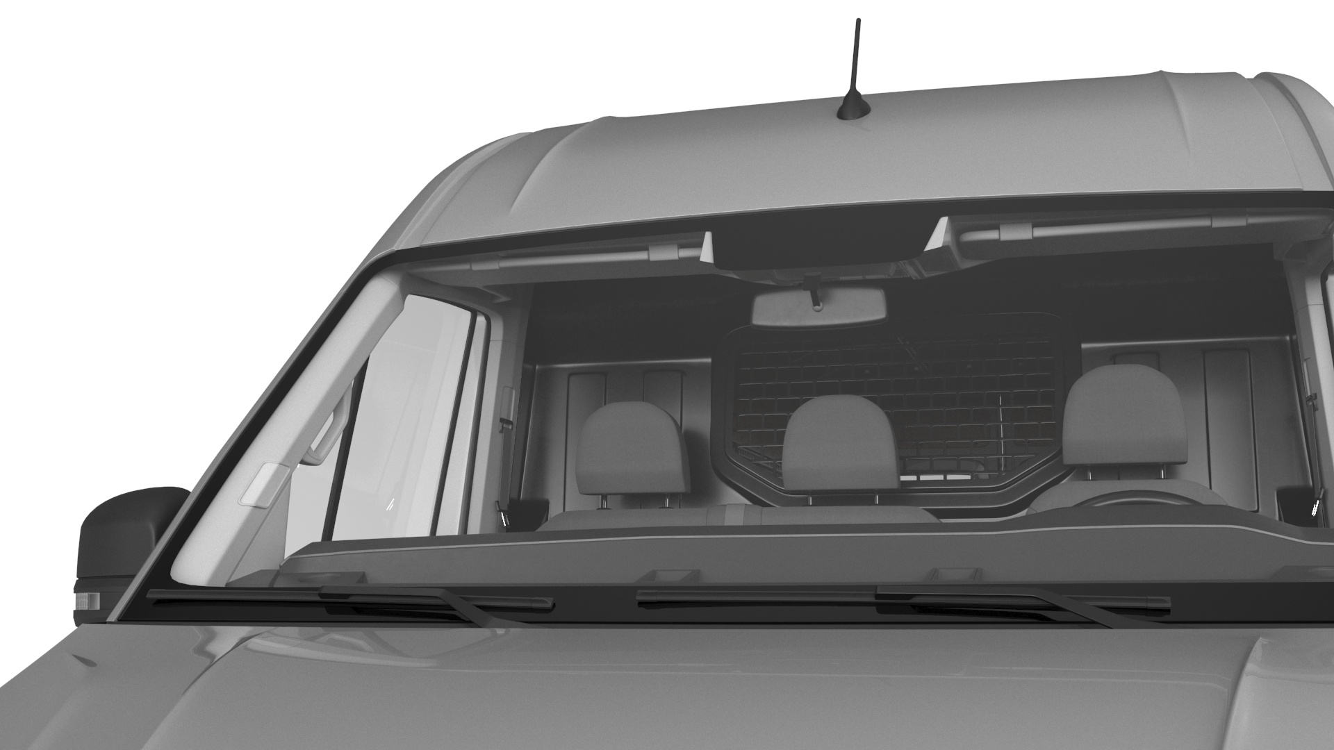 3D Volkswagen Crafter Van 2024 Long Silver Metallic model