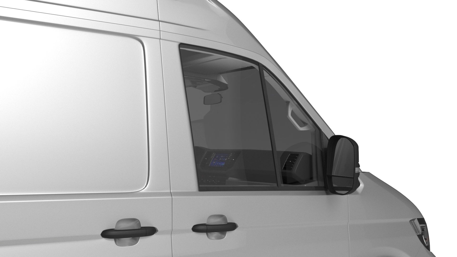 3D Volkswagen Crafter Van 2024 Long Silver Metallic model