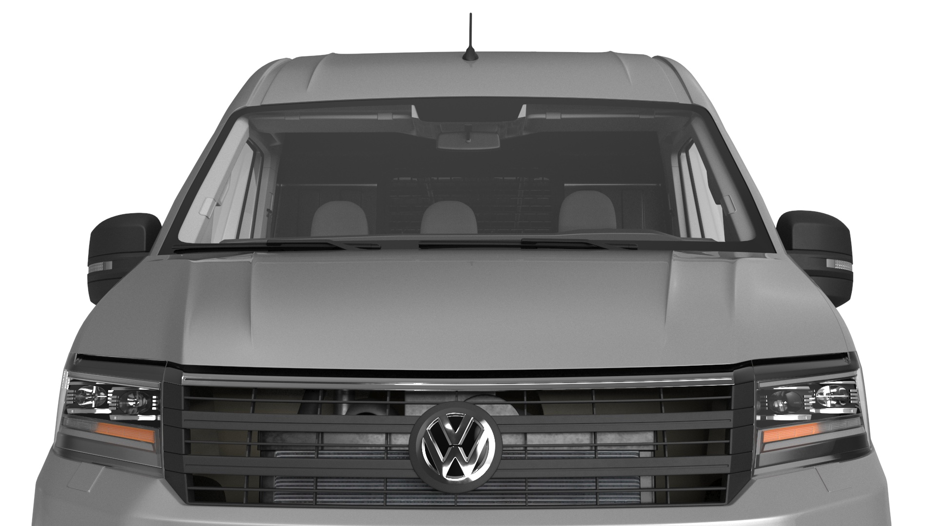 3D Volkswagen Crafter Van 2024 Long Silver Metallic model