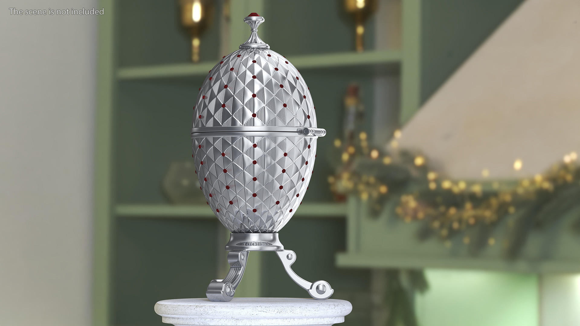 3D model Faberge Egg Silver Closed
