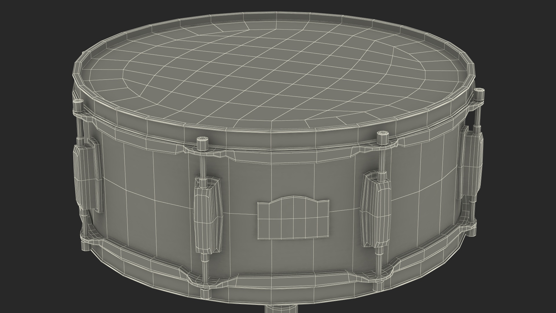 3D Snare Drum with Stand