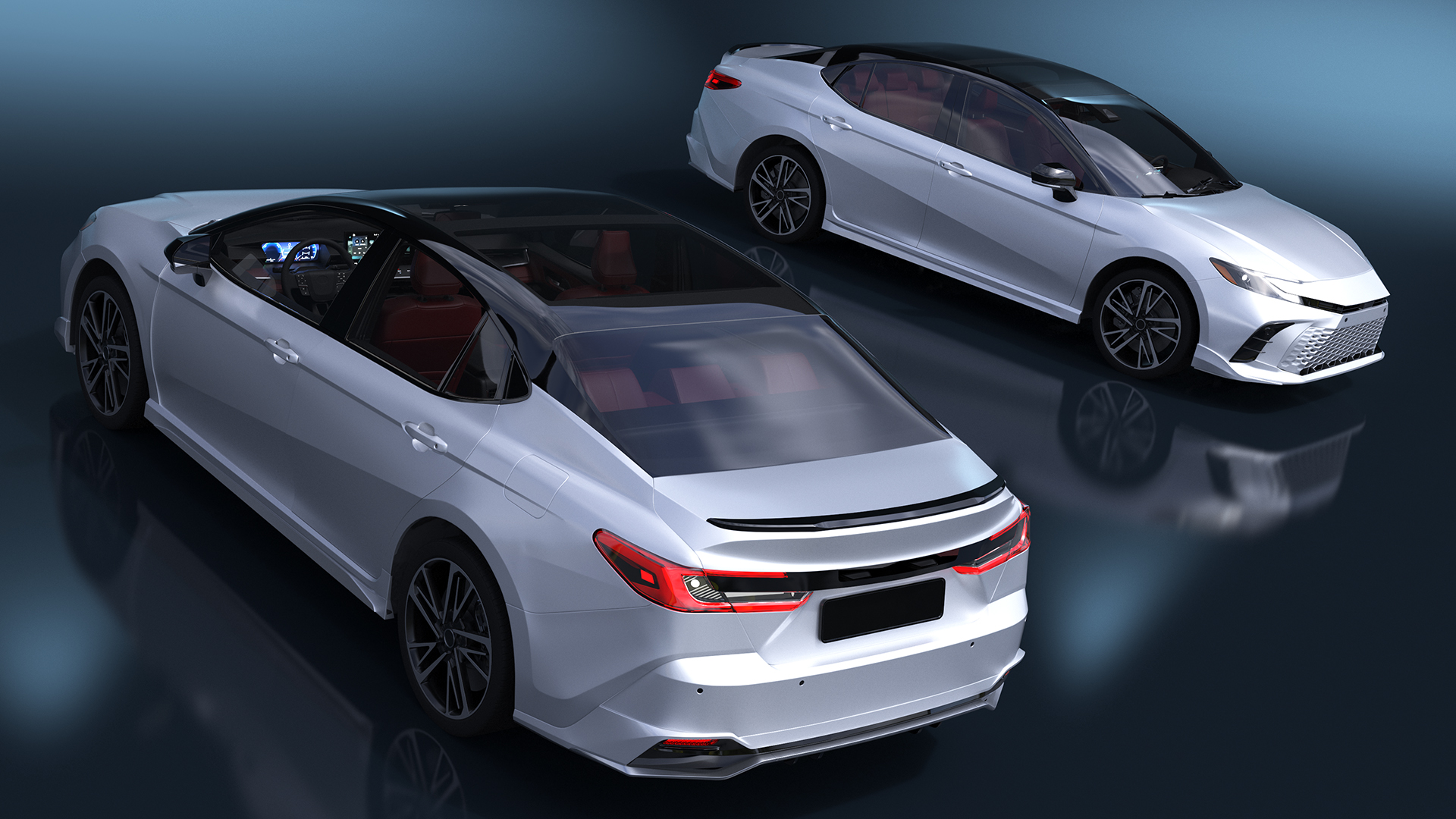 3D Eco Friendly Hybrid White Simplified