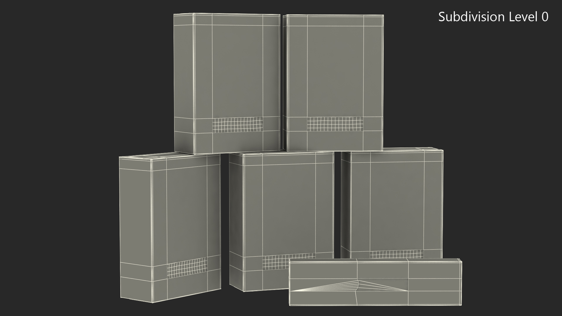 Dry Pasta Boxes Set 3D model