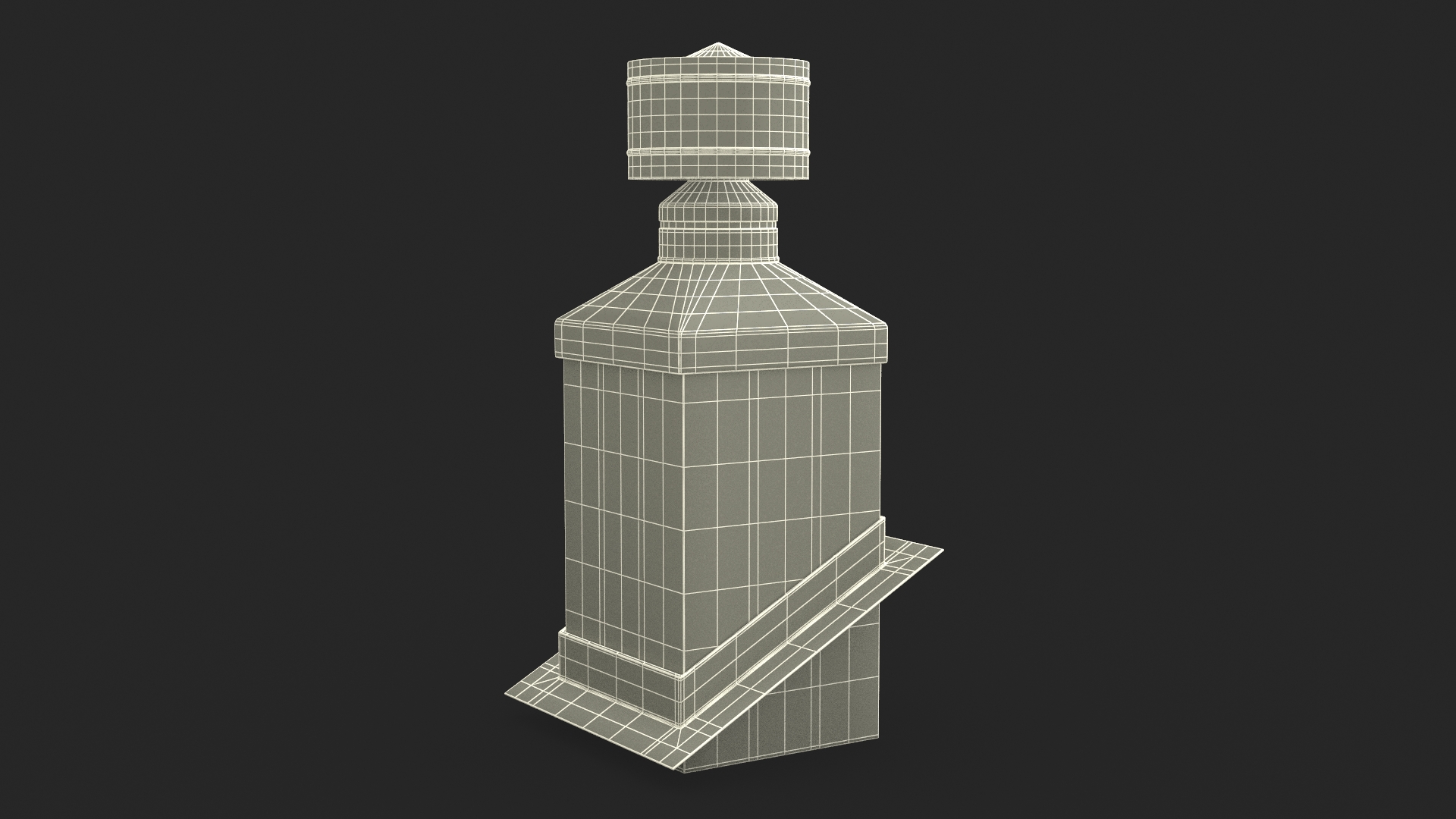Fireplace Insert Chimney Brick Corner Base 3D