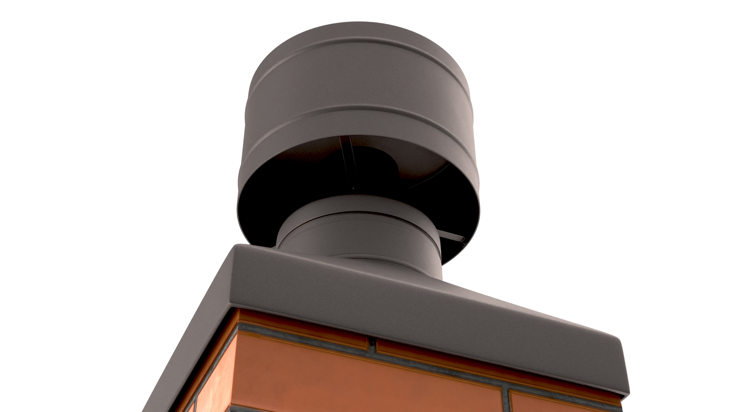 Fireplace Insert Chimney Brick Corner Base 3D