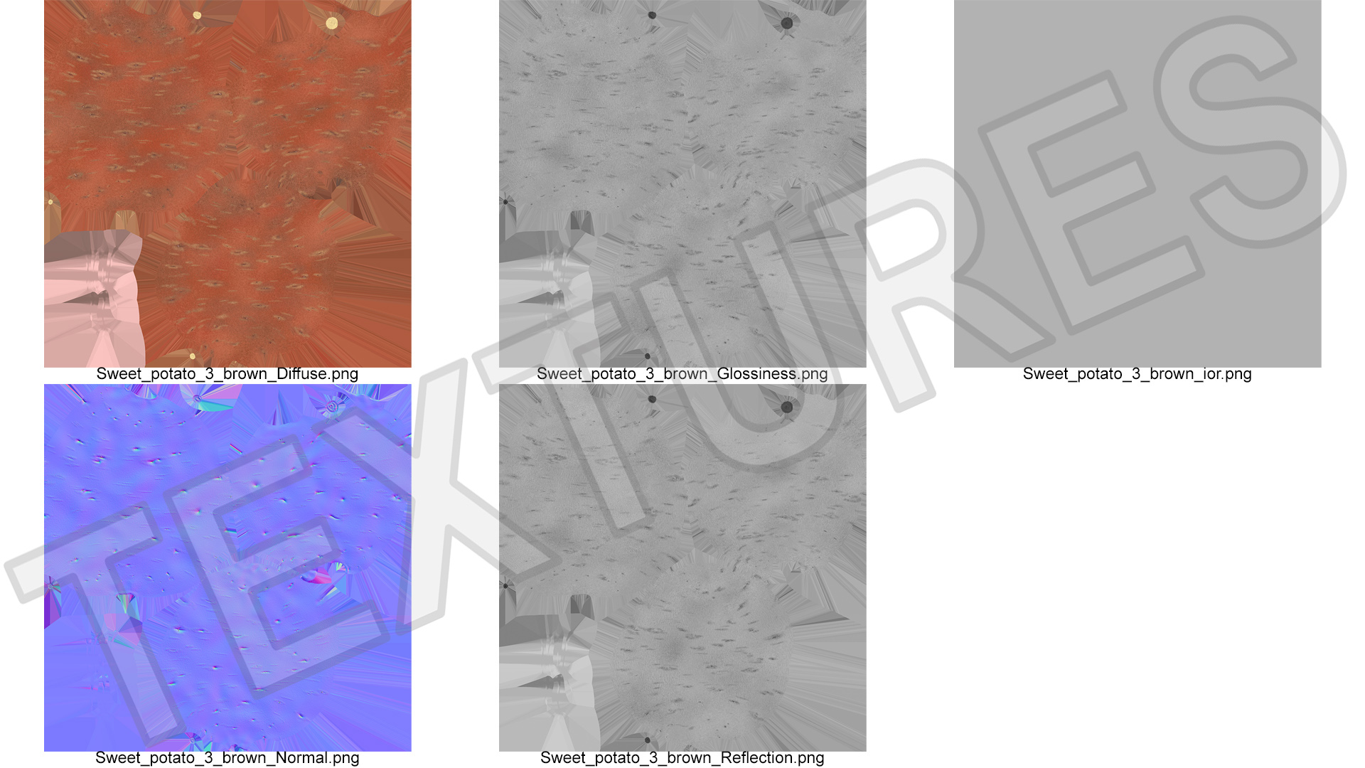 3D model Sweet Potatoes Brown