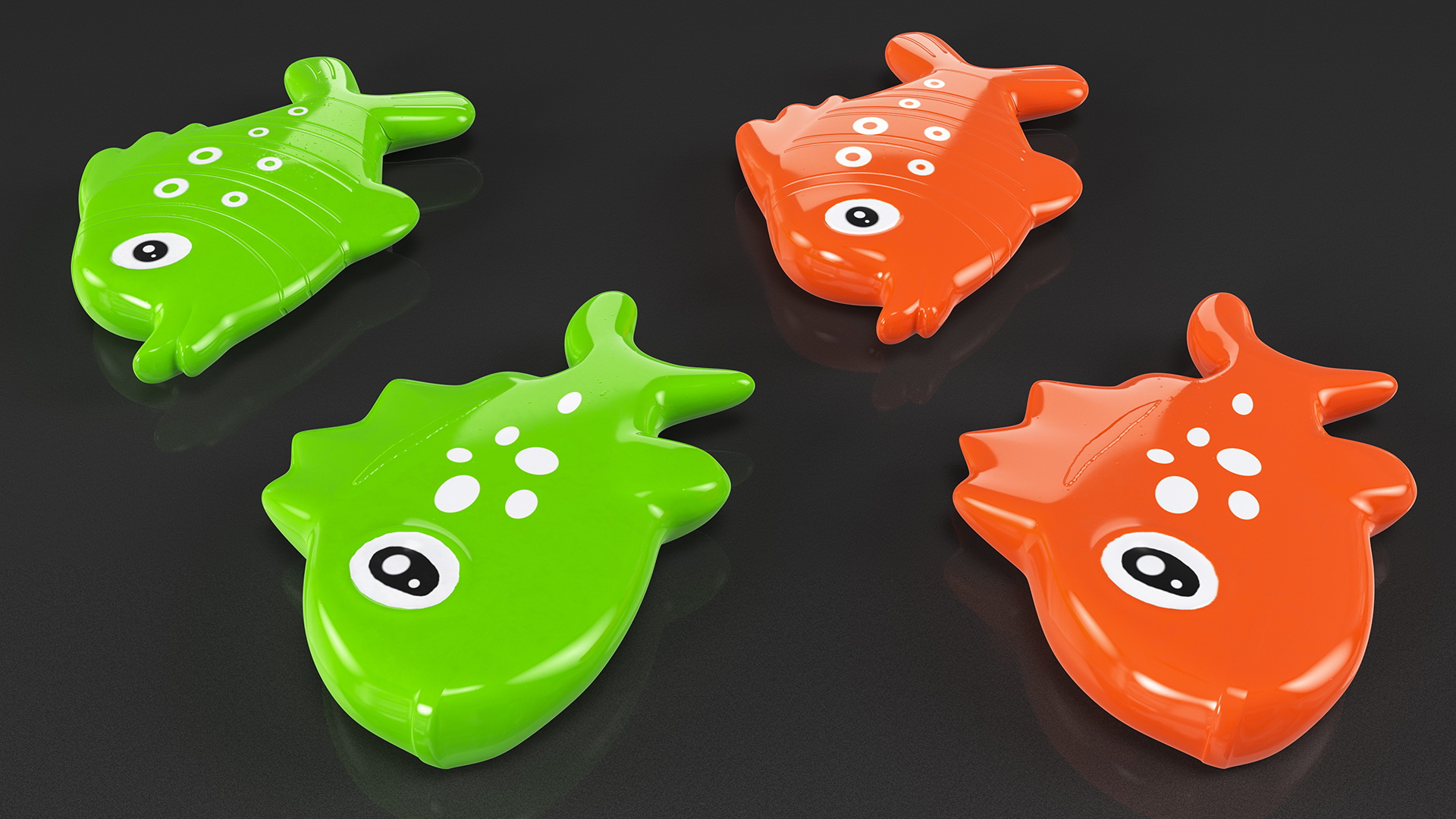 3D Small Fish Bath Toy Set model