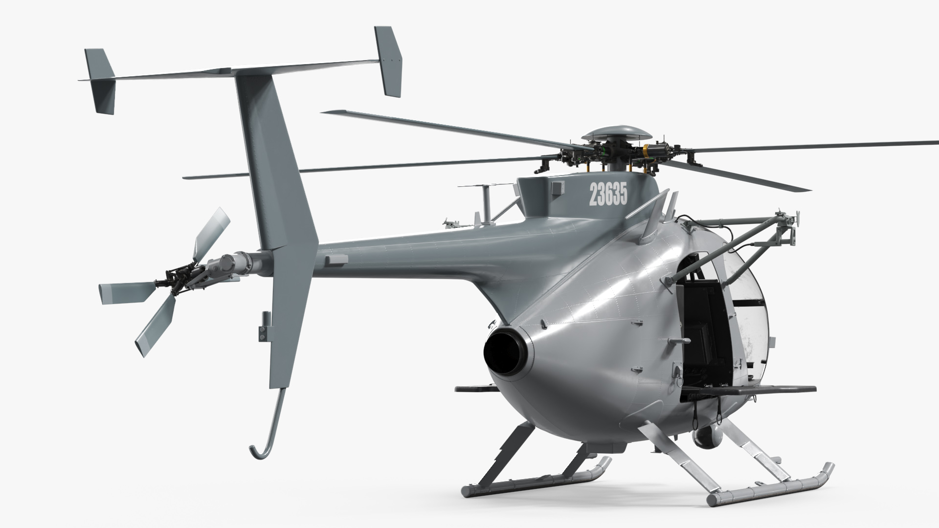 Tactical Recon Helicopter with Side Platform - view 5