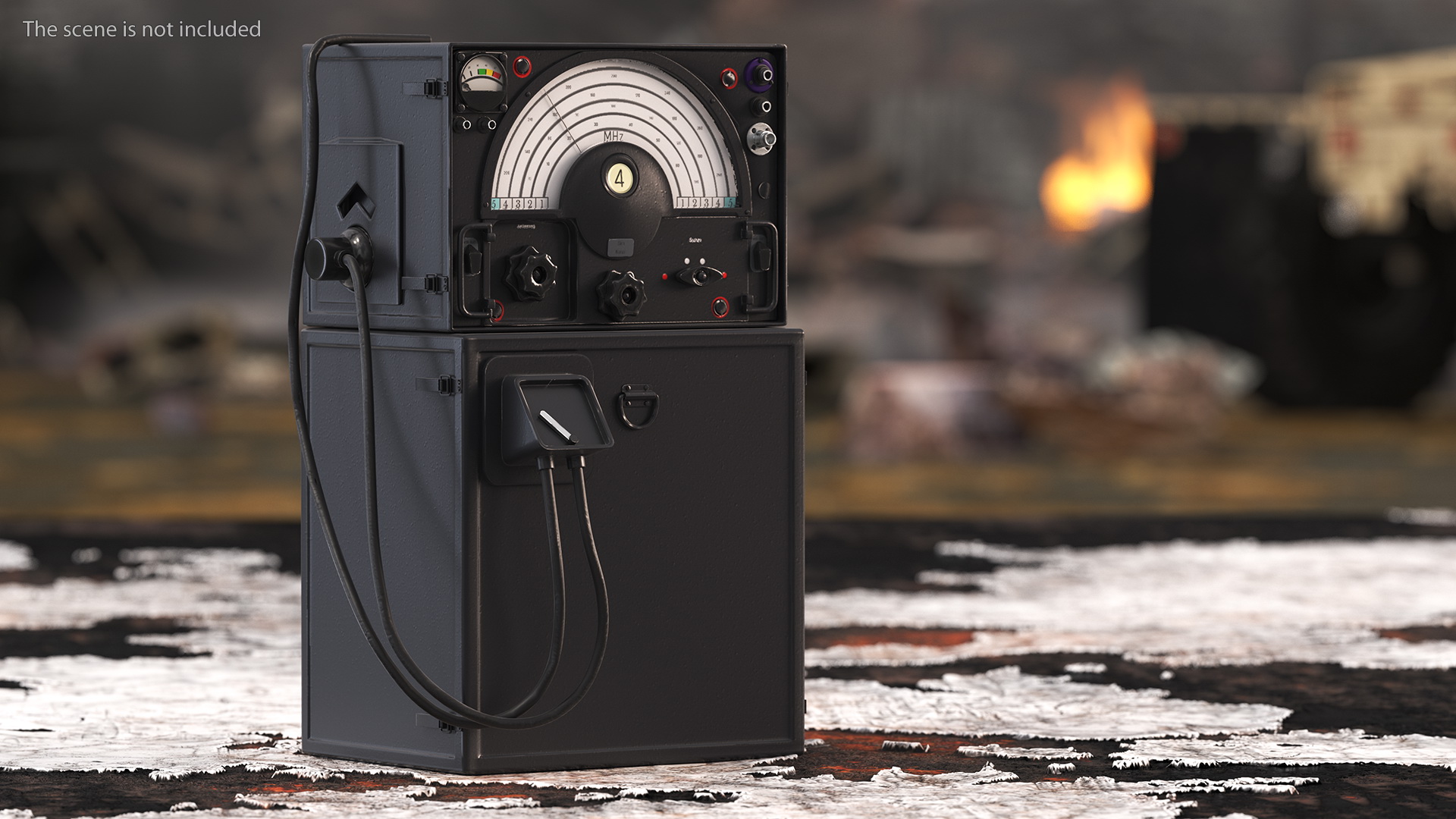 Vintage Military Radio Amplifier 3D