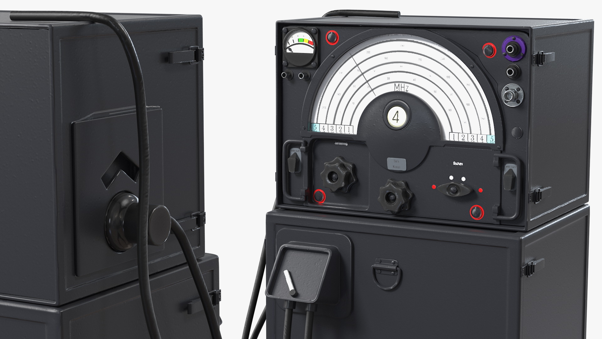 Vintage Military Radio Amplifier 3D