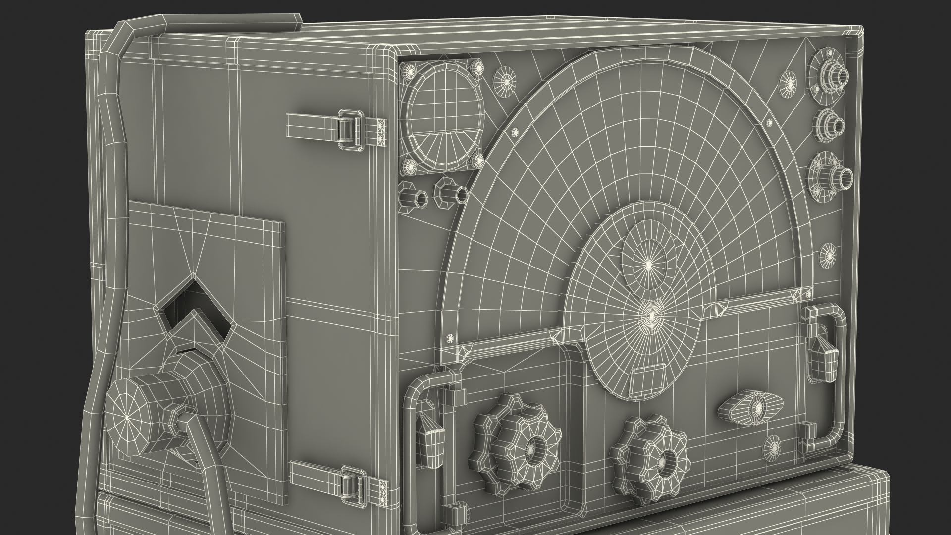 Vintage Military Radio Amplifier 3D
