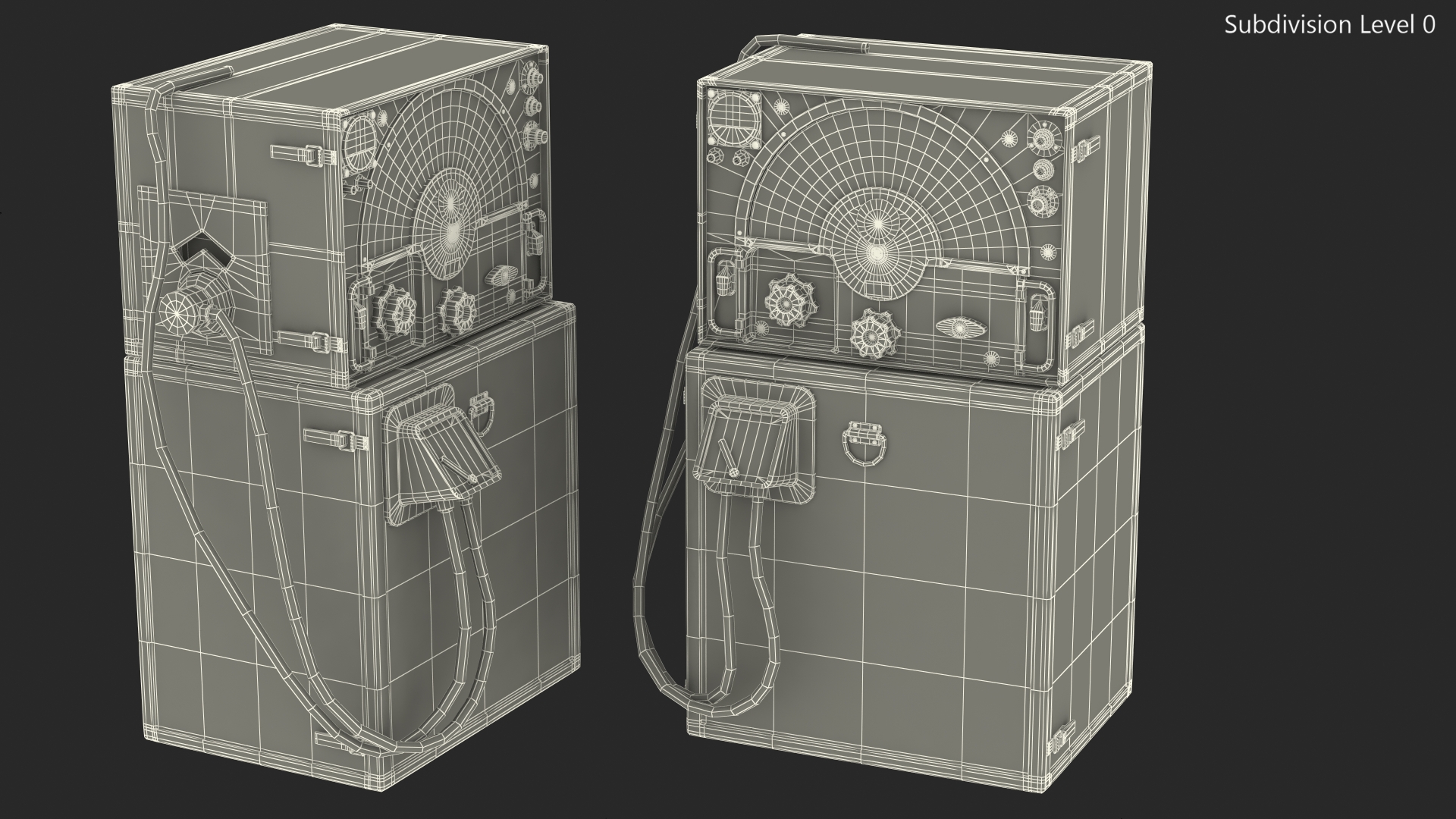 Vintage Military Radio Amplifier 3D
