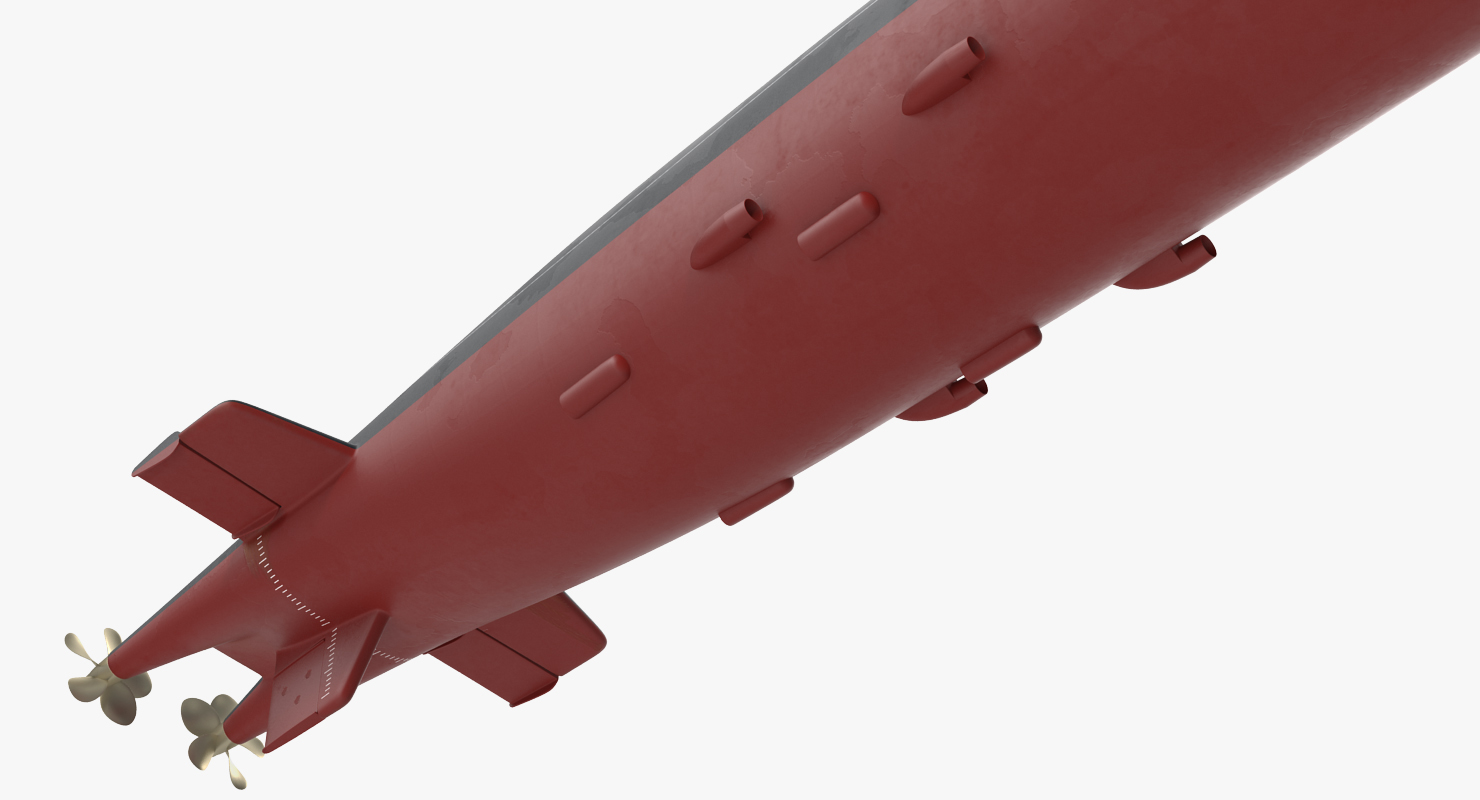 Russian Nuclear Strategic Submarine Delta IV Class Rigged 3D