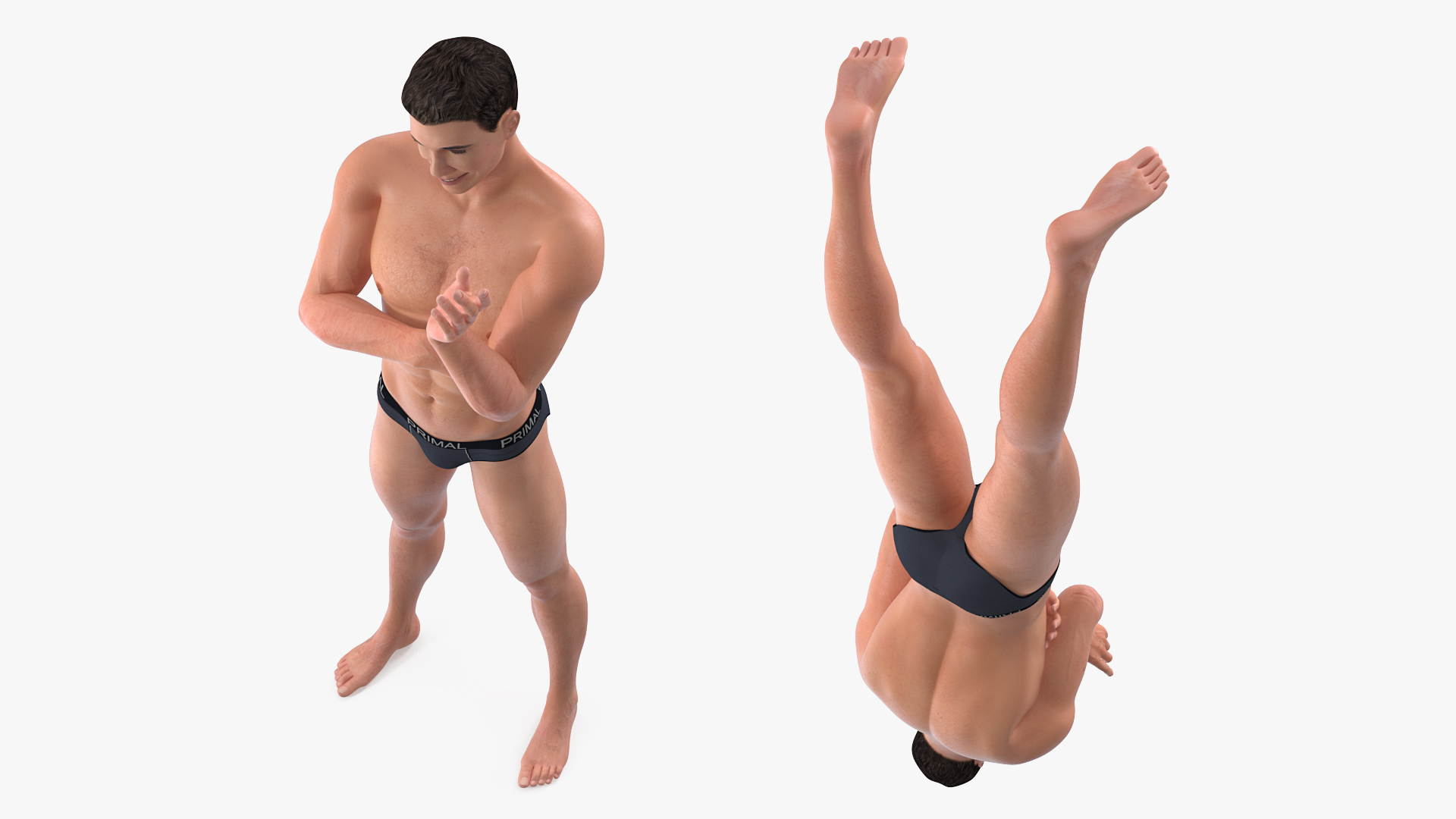 3D Fit Man Standing Pose