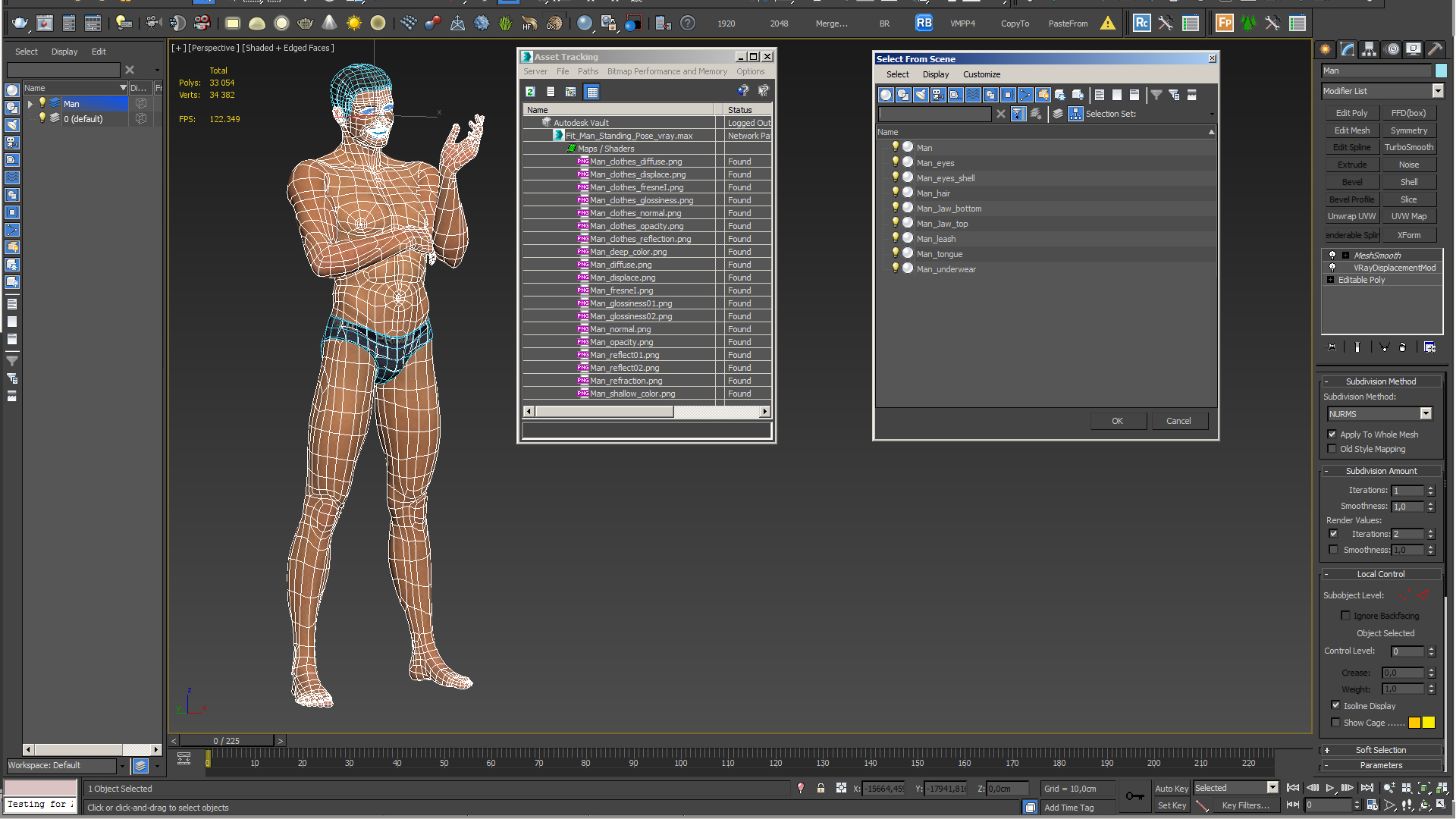 3D Fit Man Standing Pose