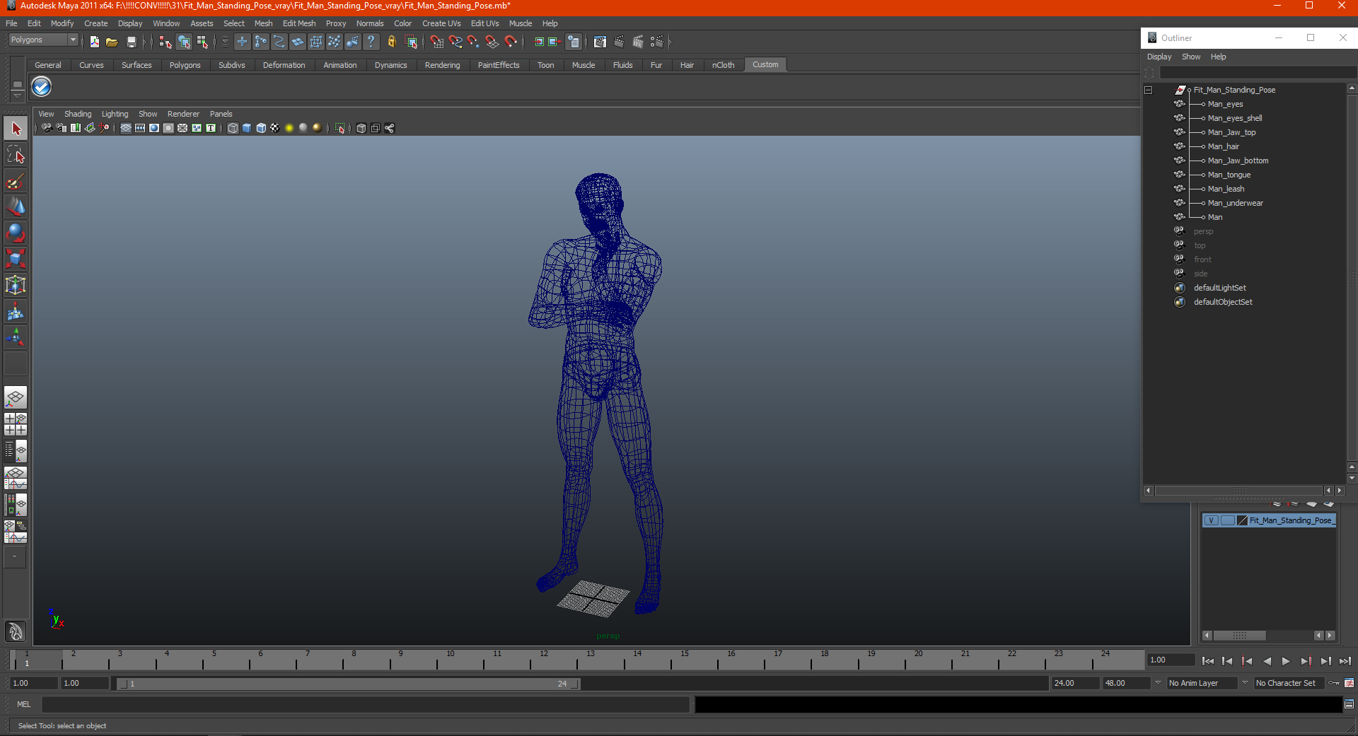 3D Fit Man Standing Pose