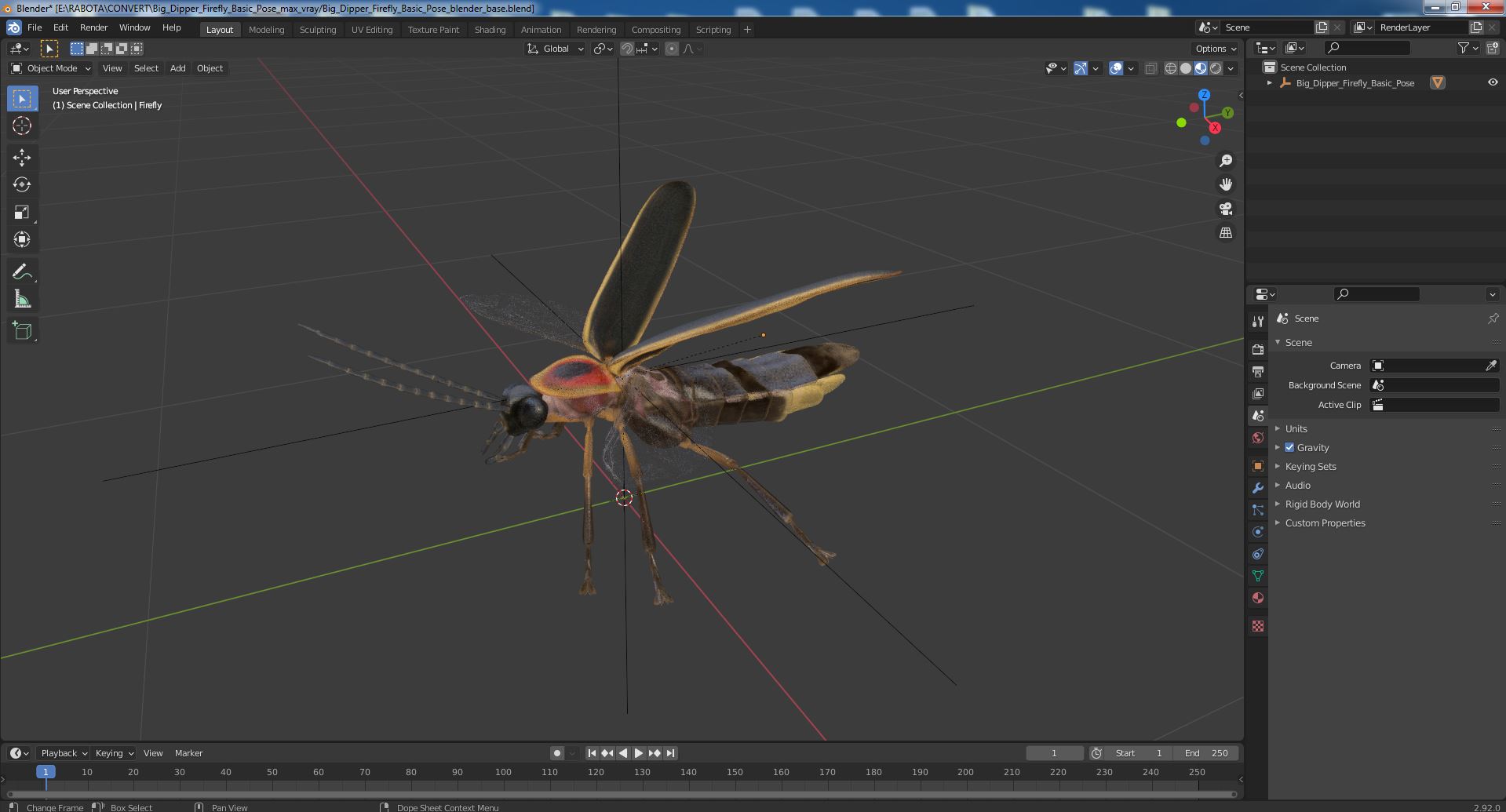 Big Dipper Firefly Basic Pose 3D model