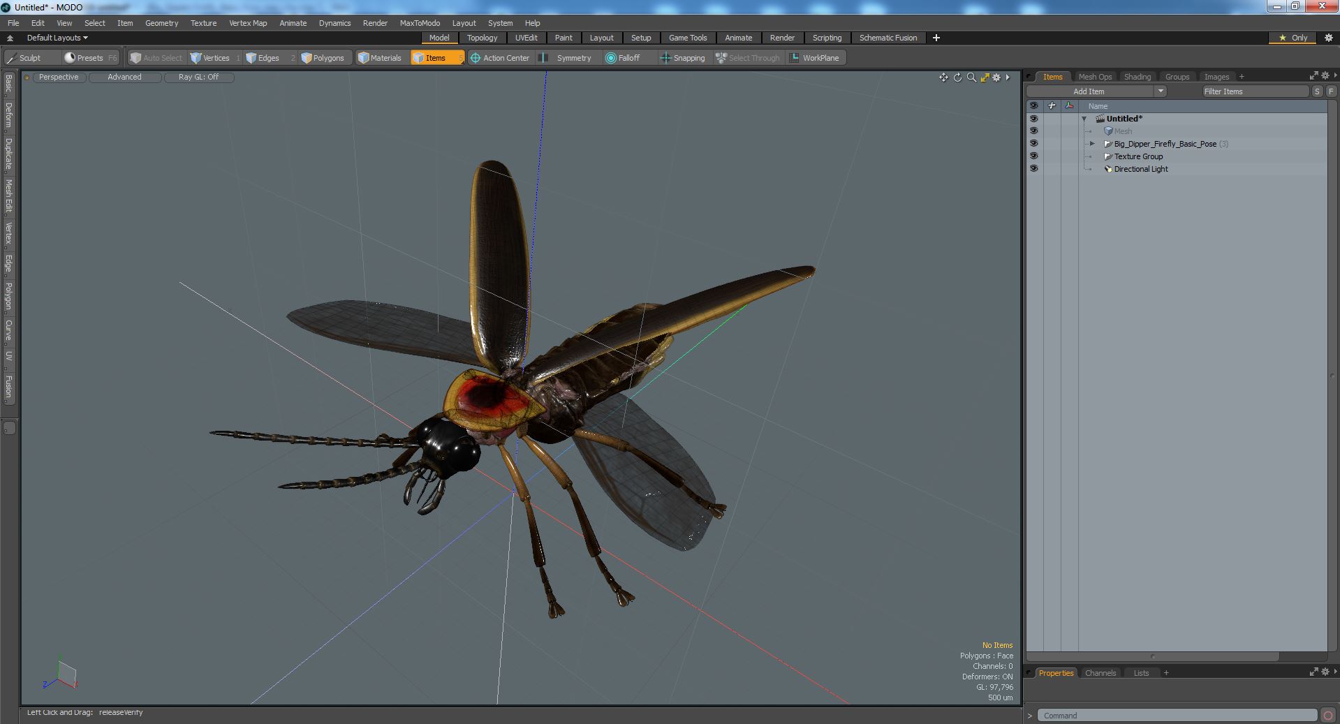 Big Dipper Firefly Basic Pose 3D model