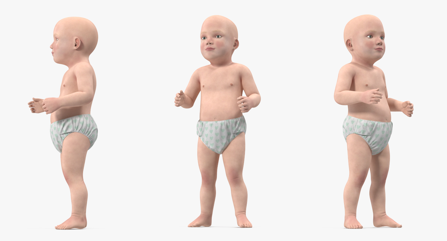 Baby Boy Standing 3D