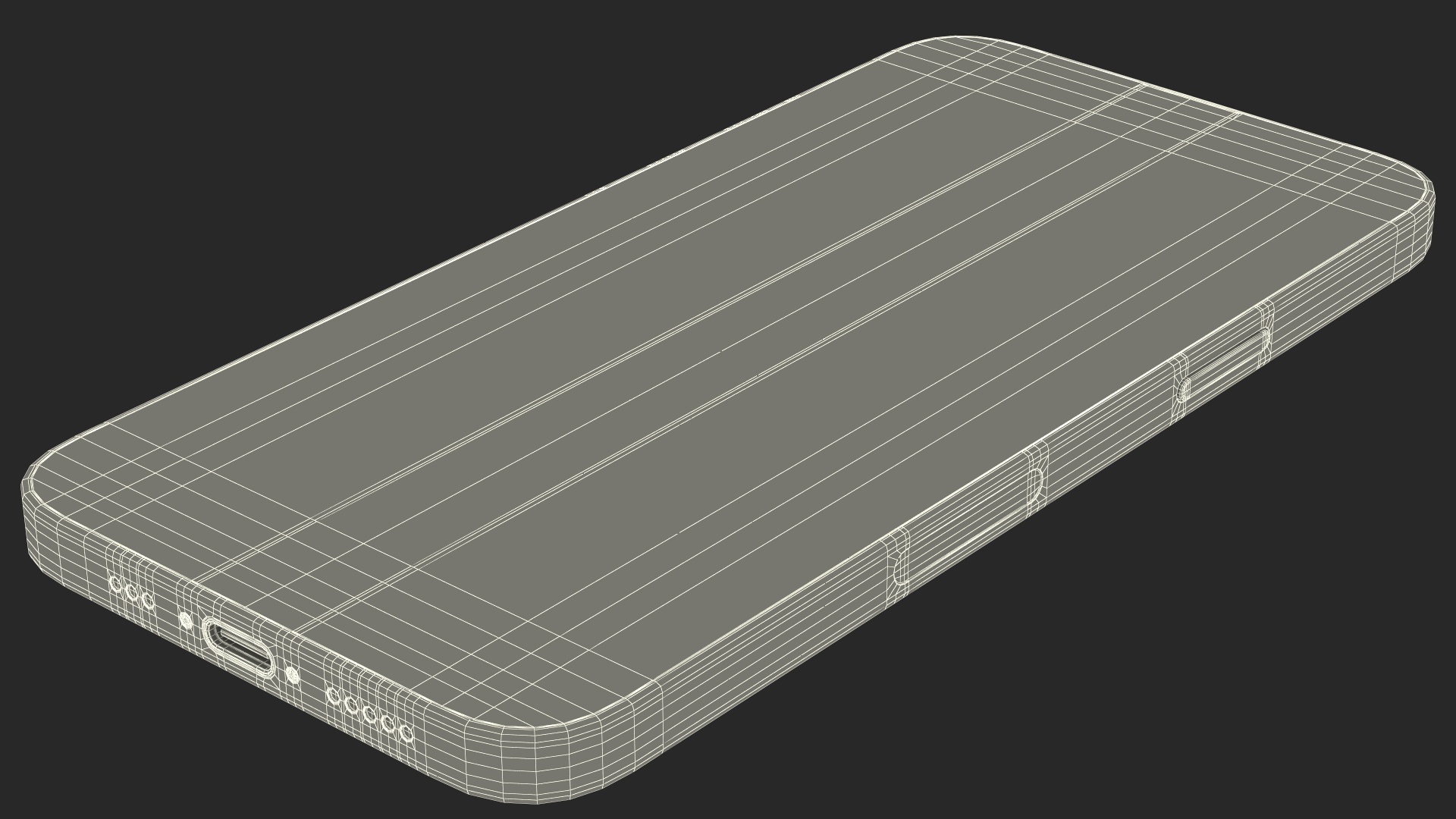 3D model Smartphone Brown Dual SIM