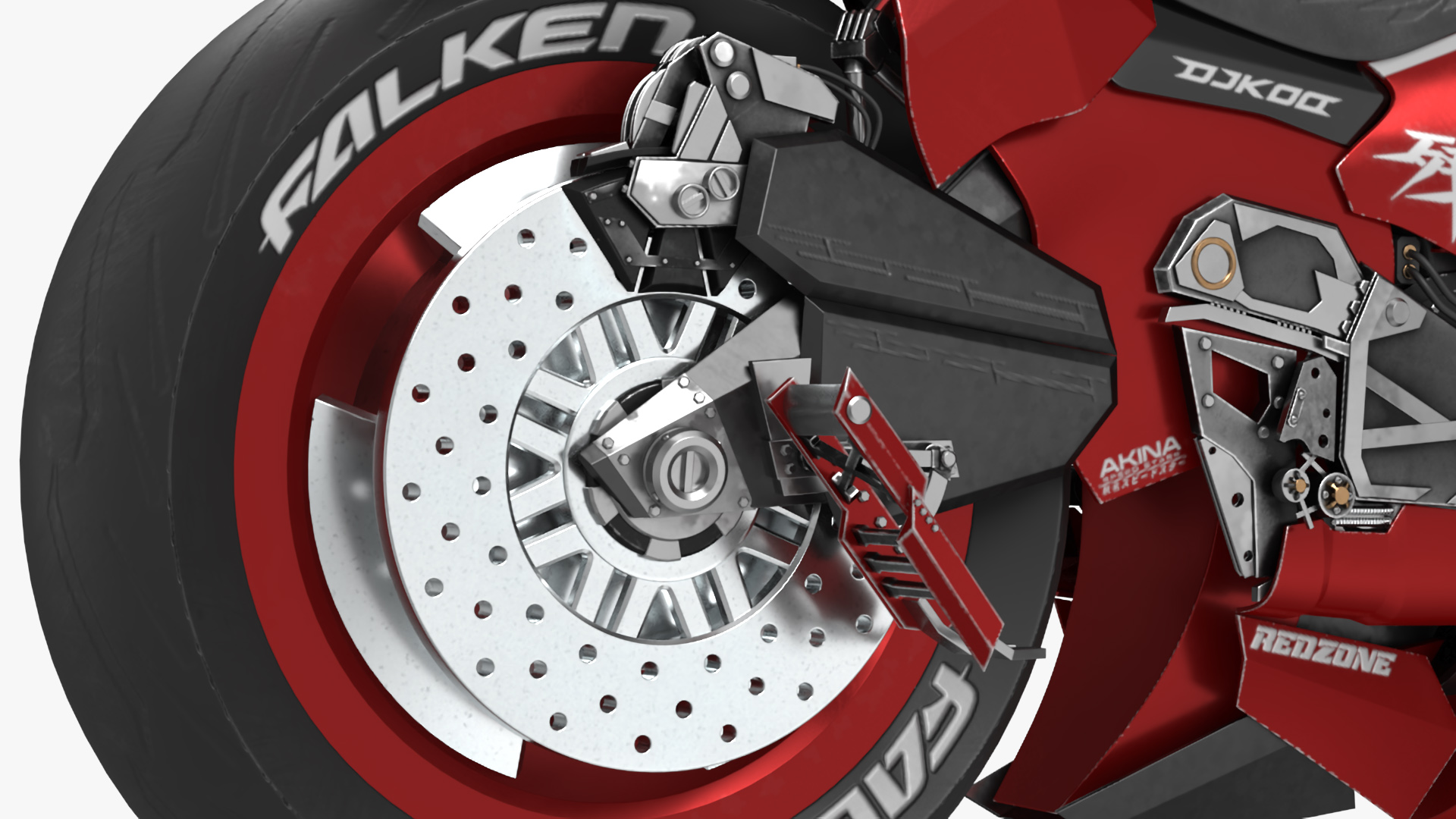 3D model Futuristic Racing Motorbike Concept