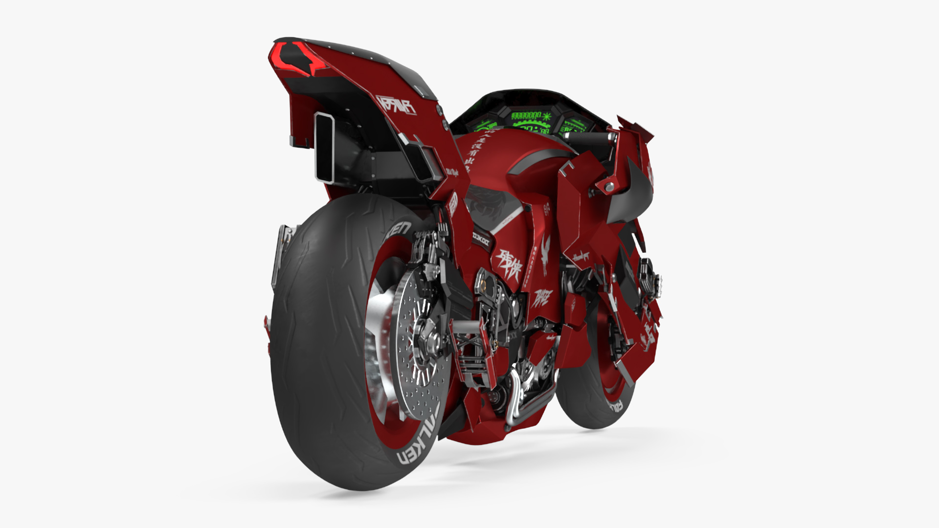 3D model Futuristic Racing Motorbike Concept