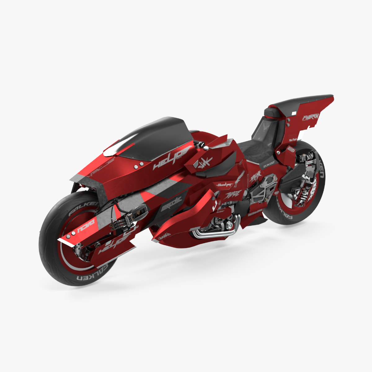 3D model Futuristic Racing Motorbike Concept