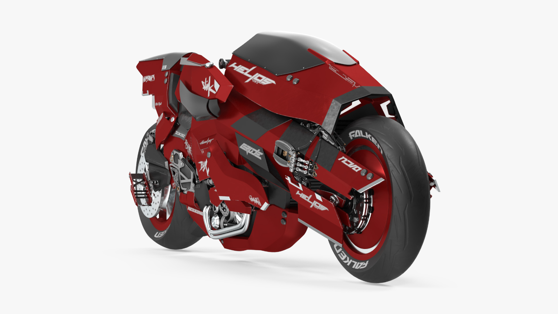3D model Futuristic Racing Motorbike Concept