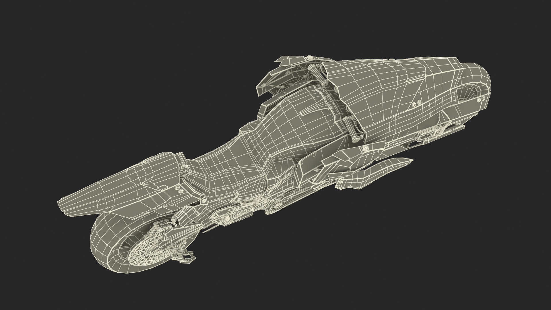 3D model Futuristic Racing Motorbike Concept