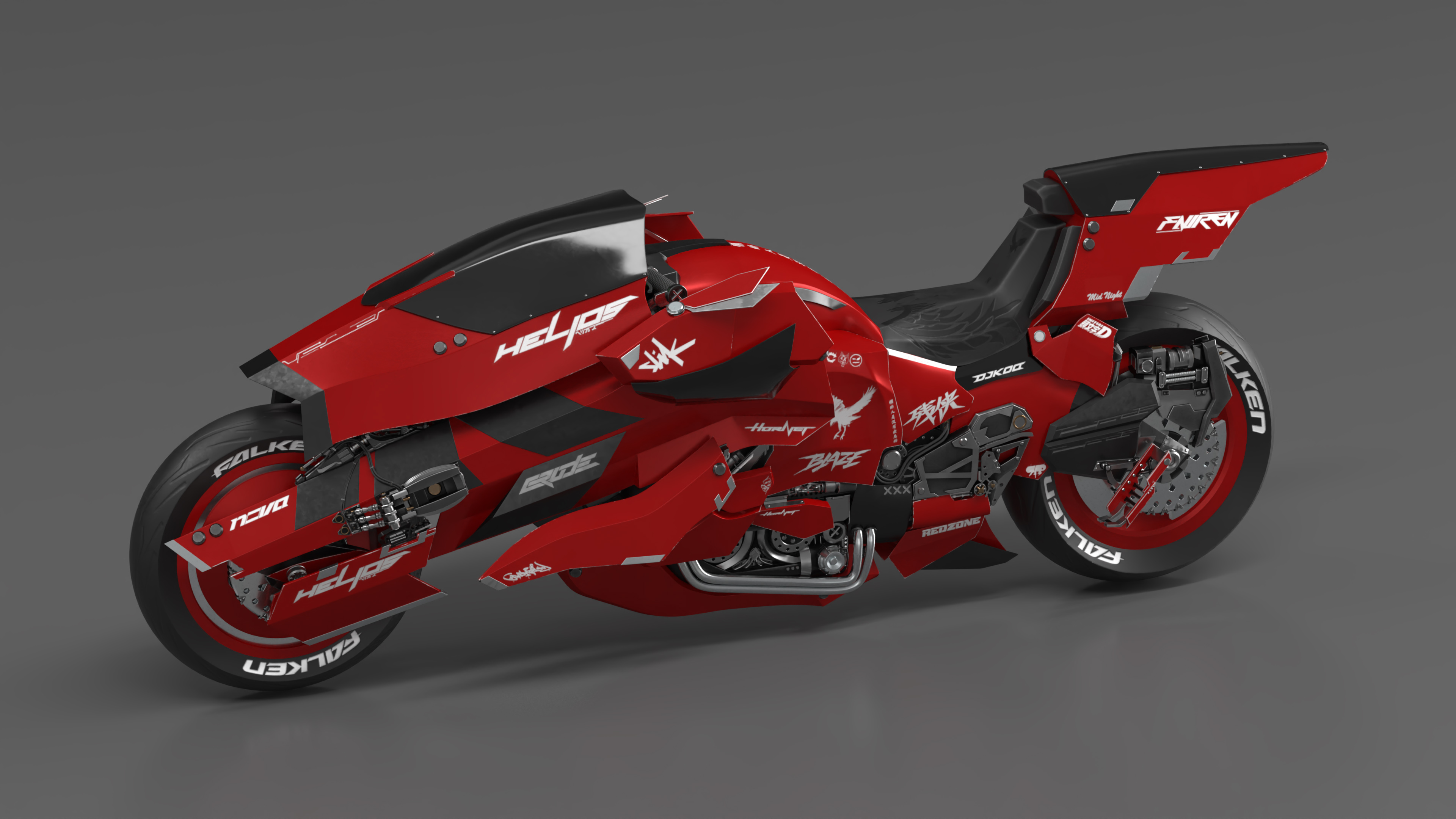3D model Futuristic Racing Motorbike Concept